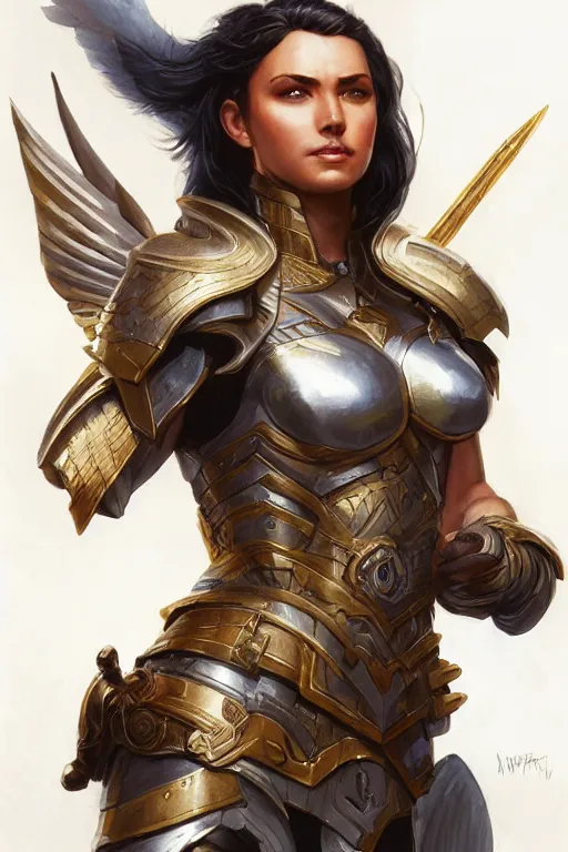 Image similar to amazon valkyrie athena, d & d, fantasy, portrait, highly detailed, headshot, digital painting, trending on artstation, concept art, sharp focus, illustration, art by artgerm and greg rutkowski and magali villeneuve