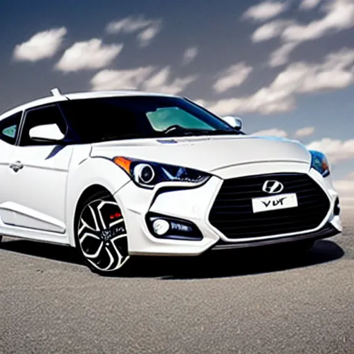 Prompt: a hyundai veloster made of clay