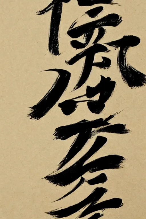 Image similar to A new traditional Chinese character drawn in calligraphic style with a brush and black ink.