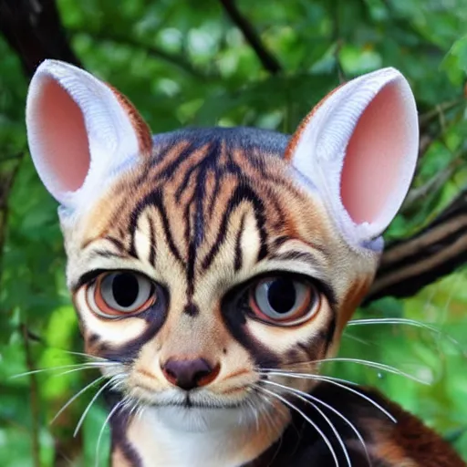 Prompt: Margay, with humanears!!!!!!!!!!!