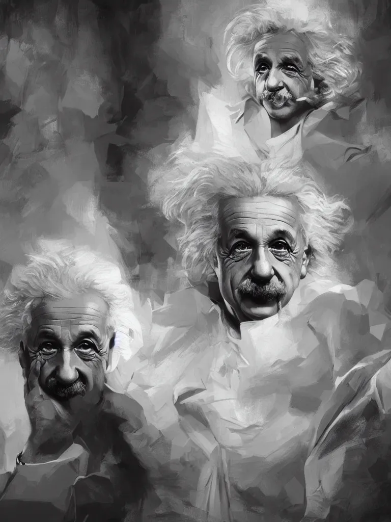 Prompt: Albert Einstein meets Marilyn Monroe, hyperdetailed artstation cgsociety by greg rutkowski and by Gustave Dore