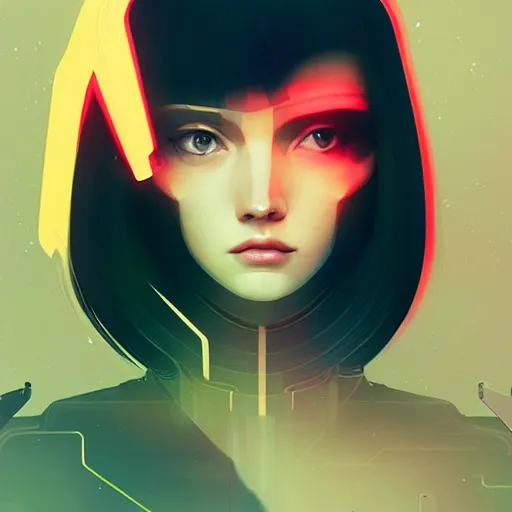 Image similar to portrait beautiful sci - fi girl, blade runner 2 0 4 9, futuristic metropolis, digital art, pop art by hsiao - ron cheng