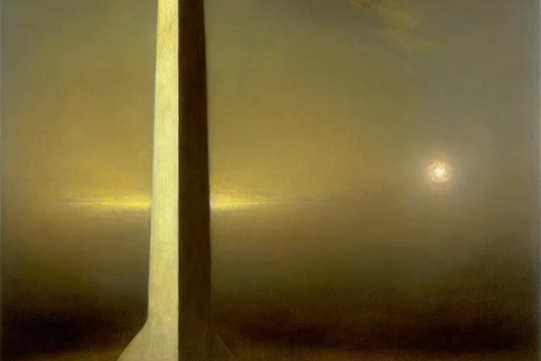 Image similar to the white obelisk the serpent and the black obelisk, oil on canvas, high detail, by odd nerdrum