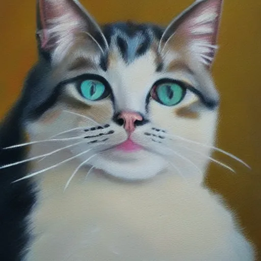 Prompt: oil painting of a beautiful cat