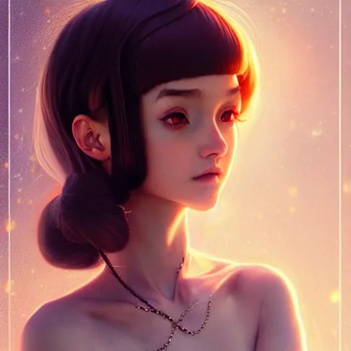 Prompt: beautiful ( 2 4 year old assassin ) woman, very bookish features, brilliant glittering hair, universal volumetric lighting, soft glow, low budget student comedy, painting by range murata, norman rockwell, artgem, wes anderson, highly detailed intricately sharp focus, trending on pinterest, unreal engine 5 4 k uhd image