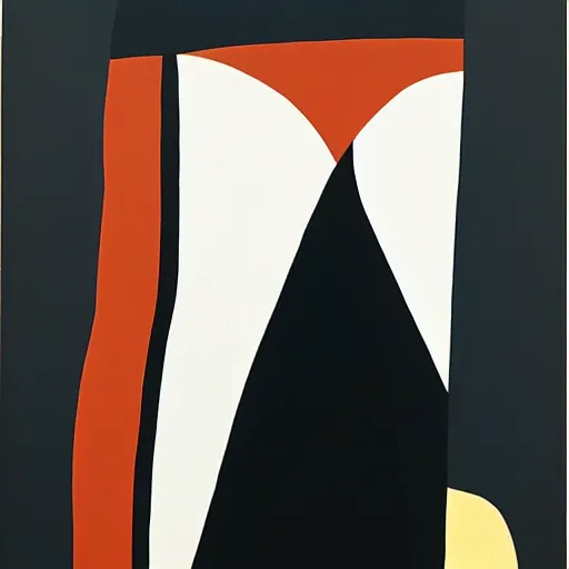 Image similar to A abstract painting in the style of HILDEGARDE HANDSAEME and Gary Hume, portrait of beautiful woman, clean black outlines, modern chic colours