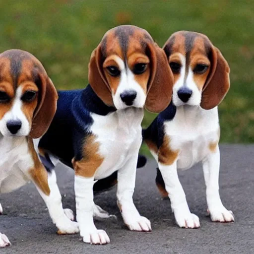 Image similar to beagle dogs taking over the world