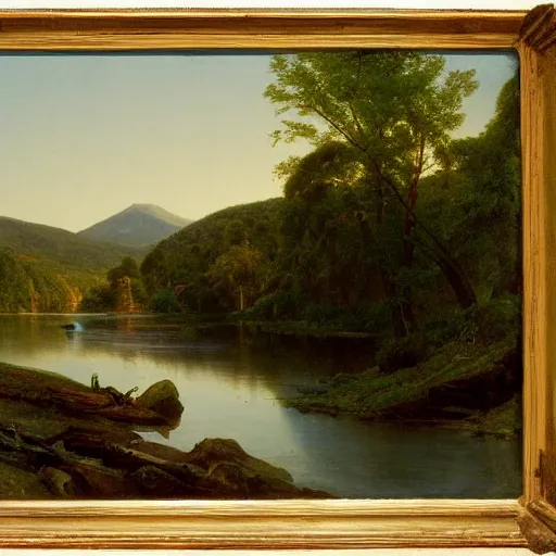 Image similar to scene of the catskill creek, frederic edwin church, asher brown durand