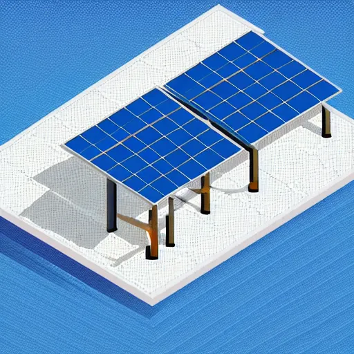 Image similar to pixel art isometric drawing, space station, solar panels, white background, detailed