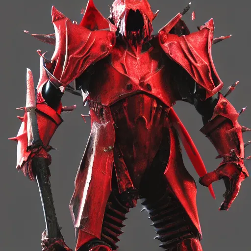 demonic hell knight with red armour, highly detailed, | Stable ...