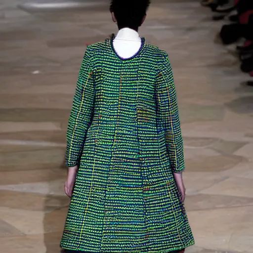 Image similar to A colorful avant-garde coat designed by Yohji Yamamoto, Raf Simons, Dries Van Noten