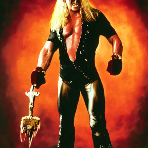 Image similar to hulk hogan as lestat, interview with the vampire, 8 k movie poster
