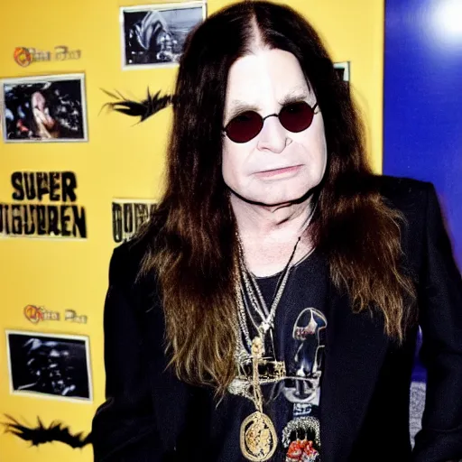 Prompt: ozzy osbourne has become a super saiyan