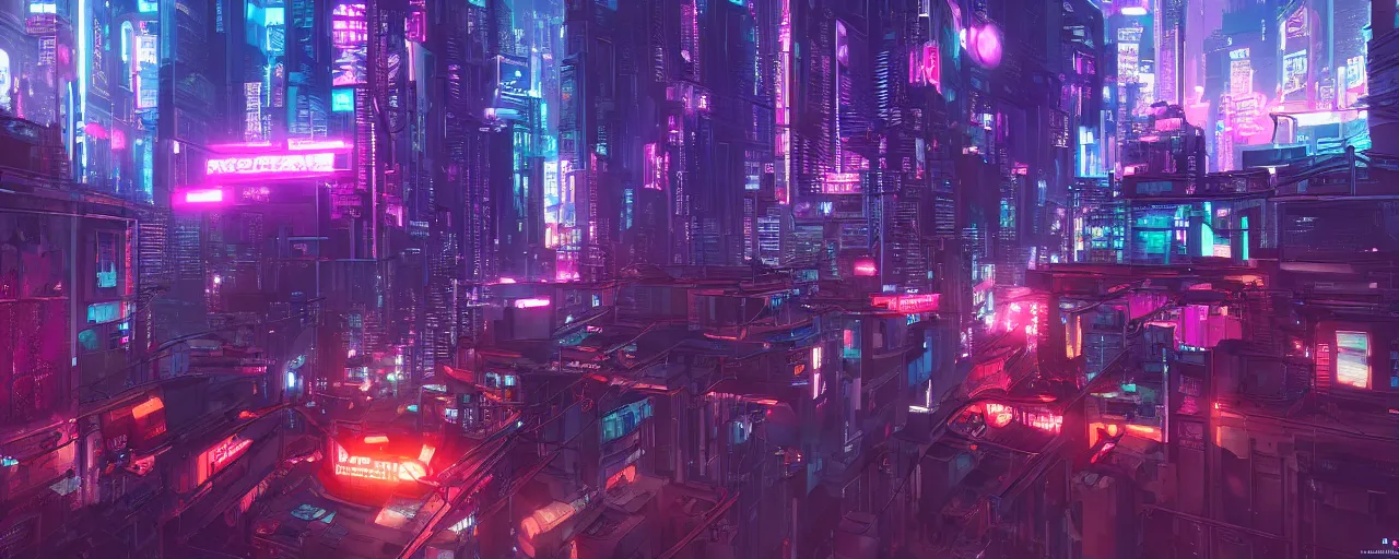 Prompt: cityscape, cyberpunk, night time, weirdcore, nightcore, dreamcore, aesthetic, neon, octane render, unreal engine global illumination ray tracing 8 k hd resolution, by ilya kuvshinov and cushart krentz and gilleard james