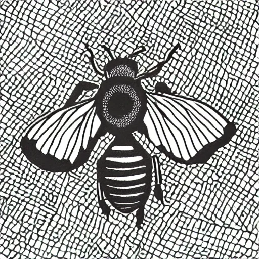 Image similar to bee art in print