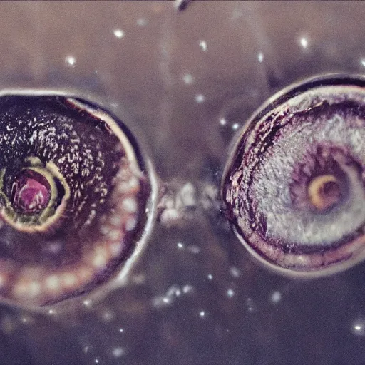 Image similar to biological mistake, microscope cell division, film grain, macro, magnification