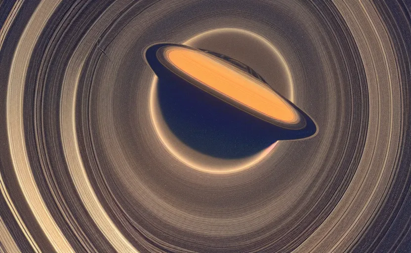 Image similar to a retro photo of a cool car driving on saturn's rings, colorful, vibe, bloom, bloomy