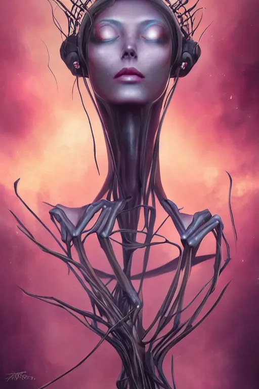 portrait of an elegant alien spider queen, long legs, | Stable ...