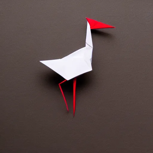 Image similar to photo of an origami crane, beautiful, cinematic, natural light, interesting angle,