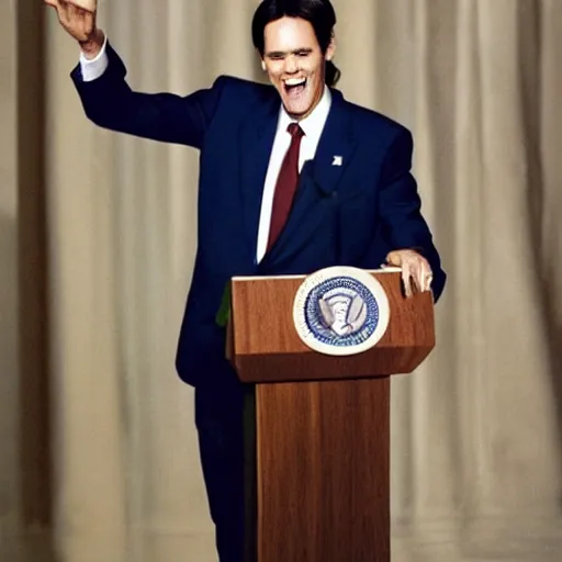 Image similar to jim carrey as president of the usa