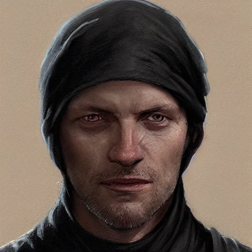 Image similar to portrait of a man by greg rutkowski, jedi knight, hybrid between human and twi'lek, wearing black wool cap and jedi robes, star wars expanded universe, he is about 3 0 years old, highly detailed portrait, digital painting, artstation, concept art, smooth, sharp foccus ilustration, artstation hq