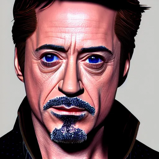 Prompt: photorealistic 3d model of robert downey jr.