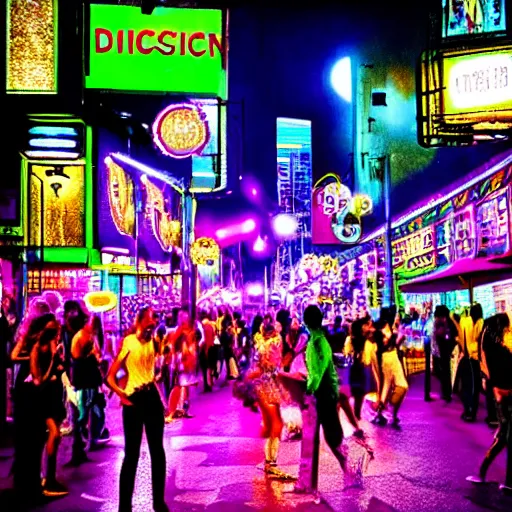 Prompt: photo of street city, disco diffusion