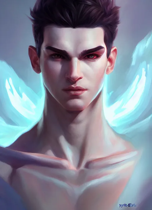 Prompt: the god hermes, white skin, male, portrait, sharp focus, digital art, concept art, dynamic lighting, subsurface scattering, photoreal, trending on artstation, by emylie boivin and rossdraws