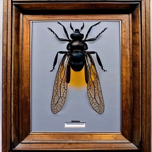 Image similar to antique framed 🐝, entomology specimen, victorian, scientific, symmetry, hd,