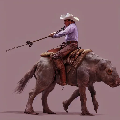 Prompt: a cowboy riding a tardigrade , made by Stanley Artgerm Lau, WLOP, Rossdraws, ArtStation, CGSociety, concept art, cgsociety, octane render, trending on artstation, artstationHD, artstationHQ, unreal engine, 4k, 8k,