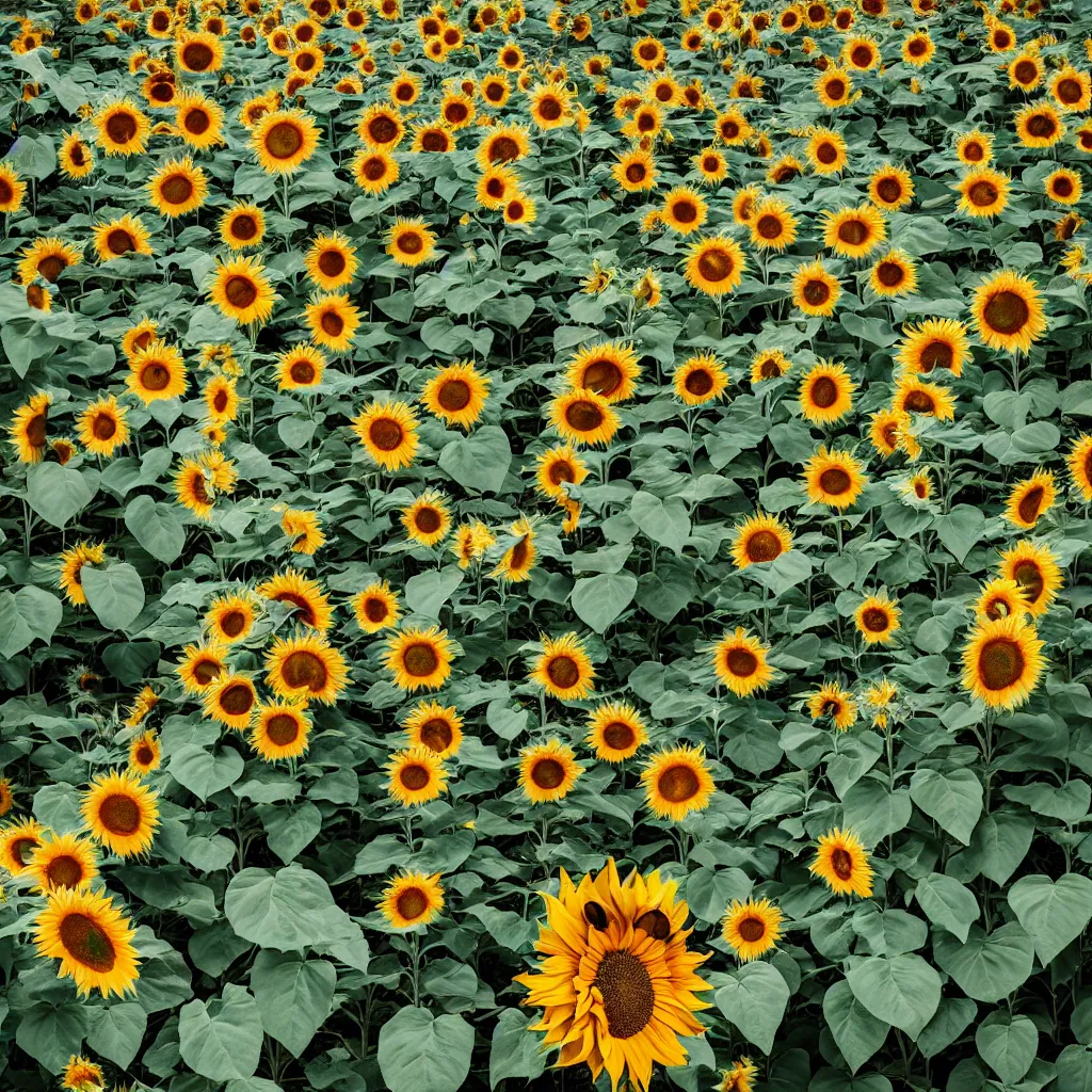 Image similar to corpse flower, sunflower petals blooming a skull