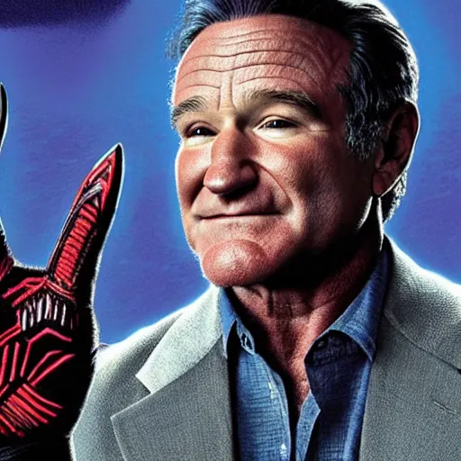 Image similar to robin williams as black panther