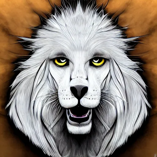 Image similar to extremely detailed cartoon portrait of a white panter with a very long fur and a wizard hat, fantasy, trending on artstation, heroic pose, illustration, highly detailed, profile picture, 8k