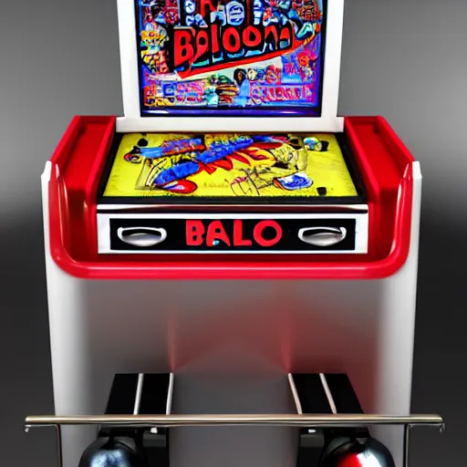 Image similar to pee wee herman pinball machine, style of bally's pinball, style of stern pinball, 3 d render, octane render, digital art