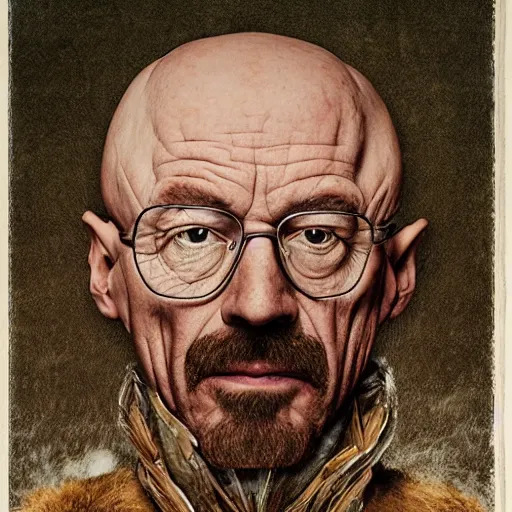 Image similar to giuseppe arcimboldo, walter white, new scifi movie, film still, seeds, legumes