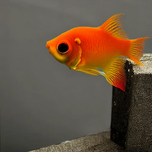 Image similar to brutalist goldfish aquarium, photography