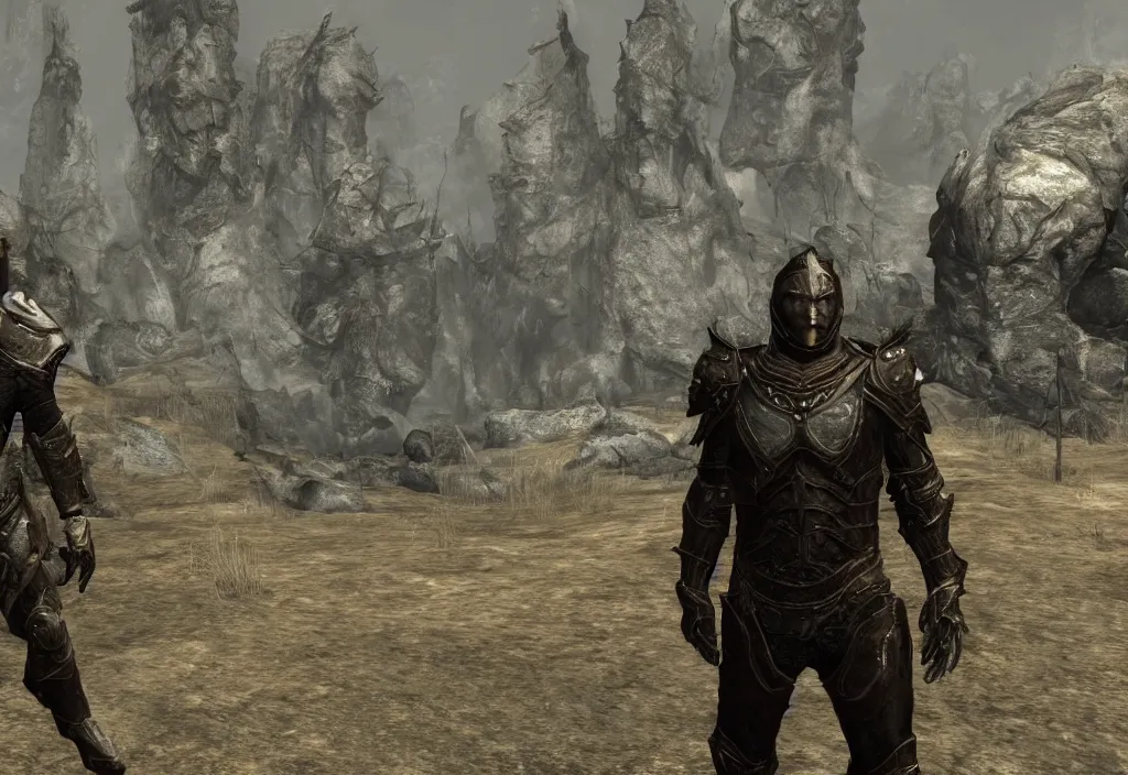 Image similar to gameplay, elon musk as a skyrim character, elon musk in skyrim, cinematic, detailed