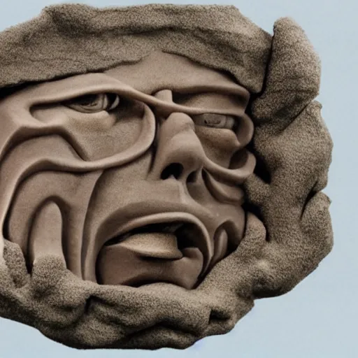 Image similar to David Daniels Strata-Cut animation, surreal clay animation