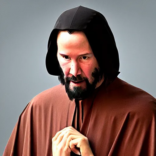 Prompt: keanu reeves as russian Orthodox priest