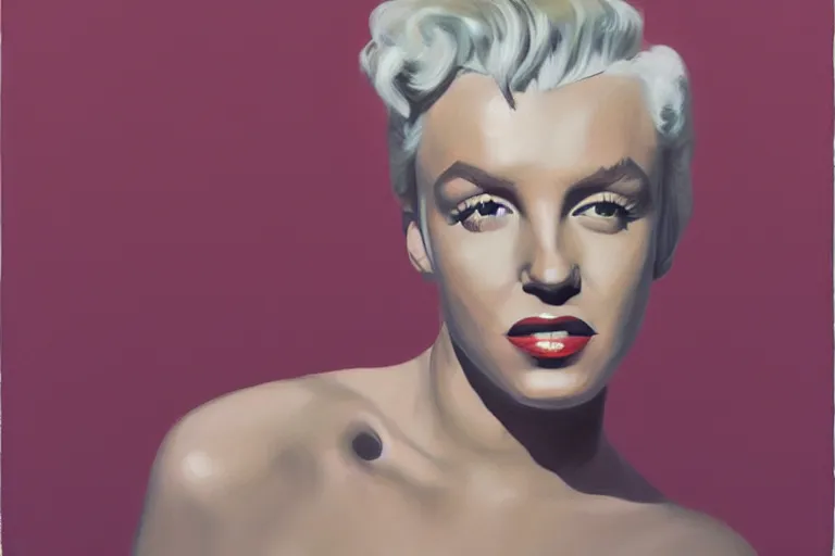 Image similar to portrait of merlyn monroe artwork by tim eitel