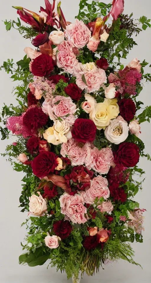 Image similar to Professional floral arrangement of human flesh, bones, rotten meat