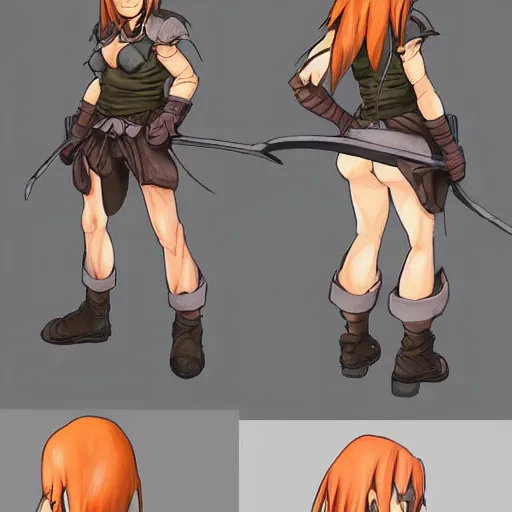 Image similar to character of crono trigger by the artist Max Berthelot. Rendering the full body and detailed head . Sharp focus, full of details, by jenny harder and Jason Nguyen , art book, trending on artstation and Pinterest