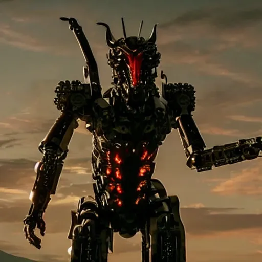 Image similar to cinematic still of westworld, a full body red stunning intricate si - fi robotic fantasy dragon, well armored mech dragon, highly detailed