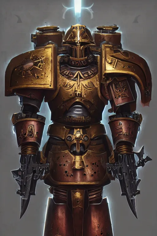 Image similar to armor portrait heros warhammer 4 0 k horus heresy fanart - the primarchs emperor by johannes helgeson animated with vfx concept artist & illustrator global illumination ray tracing hdr fanart arstation zbrush central hardmesh 8 k octane renderer comics stylized