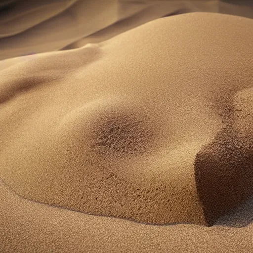 Image similar to pile of sand : : octane render, unreal engine 5, extreme quality, extremely detailed sand, realistic, realistic lighting, realistic shadows, real photo : :