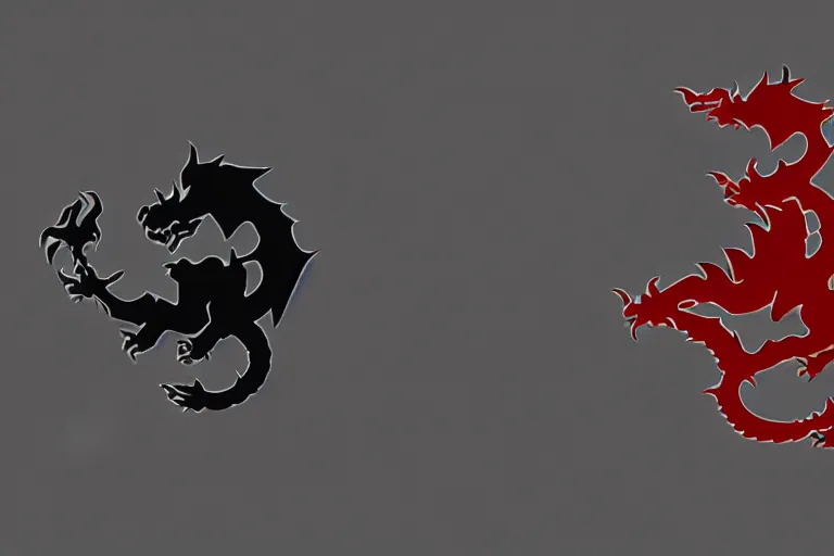 Prompt: simplistic flag of the dragon empire