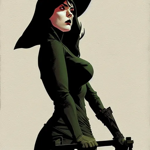 Image similar to rafael albuquerque comic art, peter mohrbacher, phil noto, artgerm, pretty mary elizabeth winstead witch, black dress, symmetrical eyes, long blonde hair