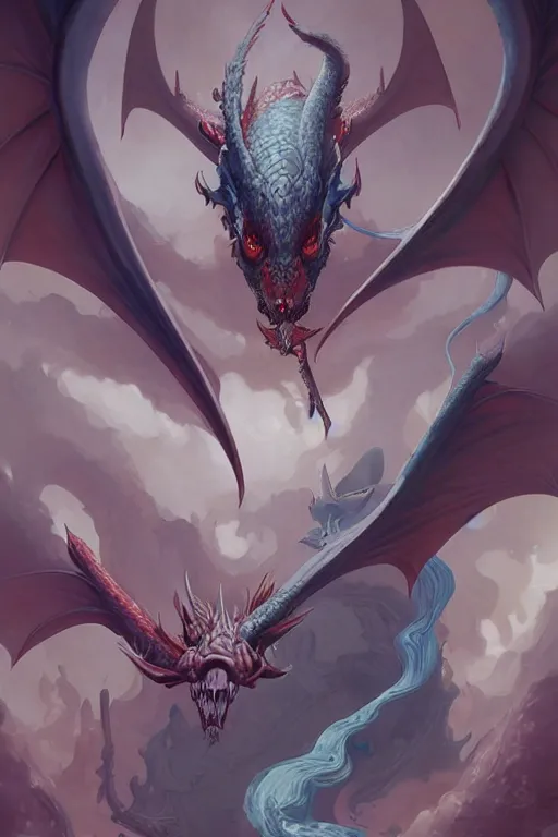 Prompt: portrait of a dragon, stylized illustration by peter mohrbacher, moebius, juan gimenez, colorful comics style,