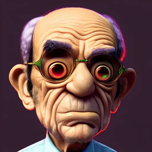 Prompt: an epic chibi comic book style portrait painting of abe vigoda, character design by mark ryden and pixar and hayao miyazaki, unreal 5, daz, hyperrealistic, octane render, cosplay, dynamic lighting, intricate detail, harvest fall vibrancy, cinematic