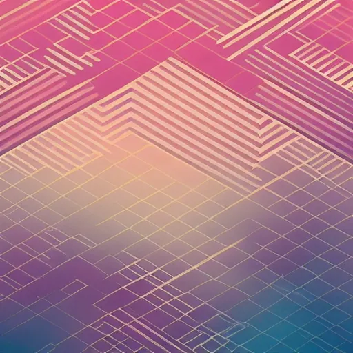 prompthunt: beautiful minimalist abstract hd phone wallpaper, cyberpunk  color palette, geometric, trending on behance